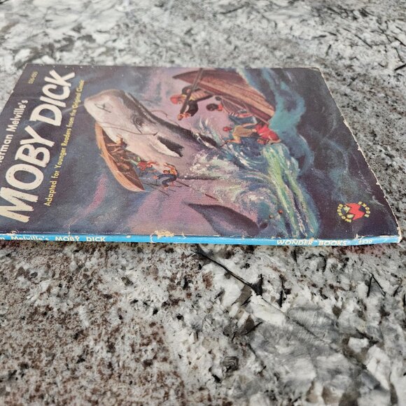 HERMAN MELVILLE'S MOBY DICK 1956 SOFTCOVER BOOK FROM WONDER BOOKS, #035-025 - Picture 10 of 14